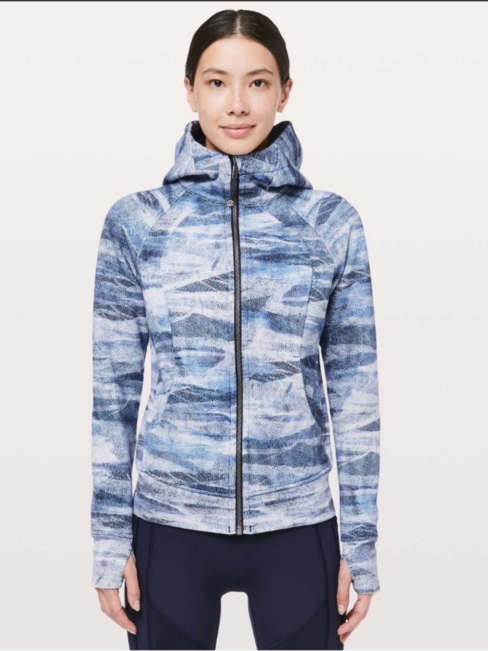 Lululemon Scuba Hoodie *Light Cotton Fleece, Mesh Scape Multi, Size 0